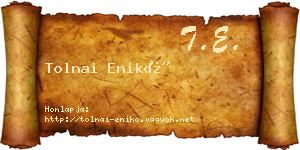 Tolnai Enikő névjegykártya
